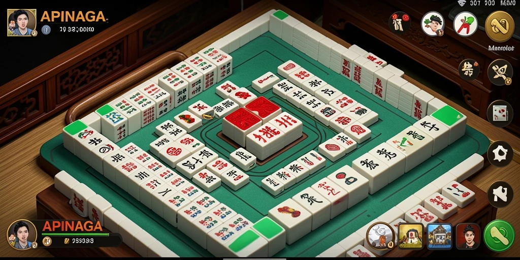 Screenshot gameplay Mahjong di APINAGA yang seru dan menantang.
