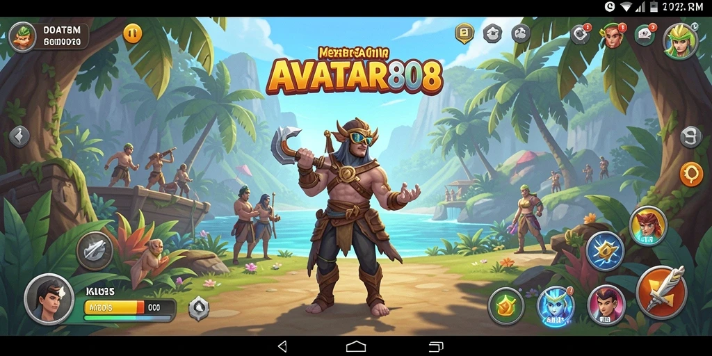 Tangkapan layar gameplay <strong>AVATAR808</strong> yang penuh warna dan menyenangkan.