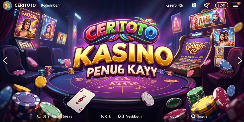 Screenshot gameplay CERITOTO menampilkan suasana Kasino yang mendebarkan.