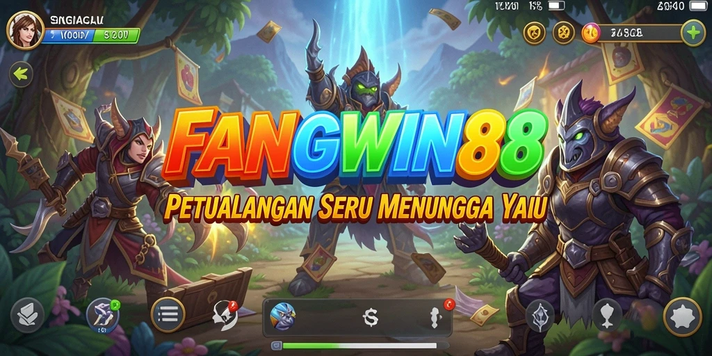Tampilan gameplay menarik dalam dunia petualangan FANGWIN88.