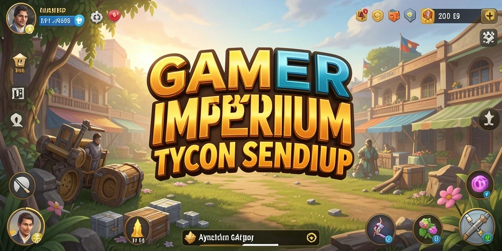 Tampilan gameplay GAMERP yang menampilkan manajemen bisnis Tycoon.