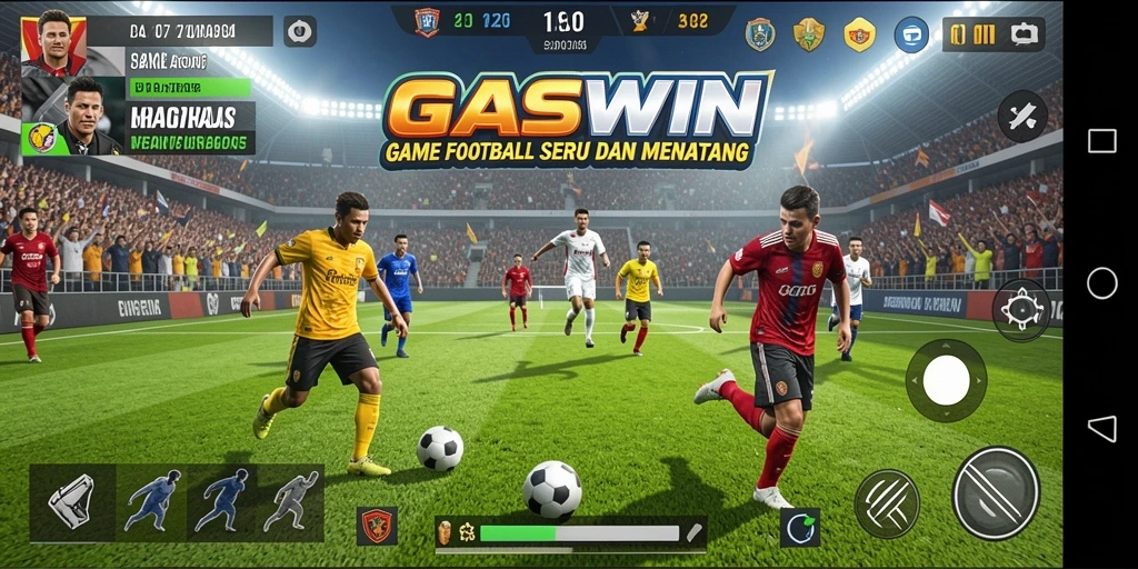 Gameplay seru dalam <strong>GASWIN</strong> yang menghadirkan pengalaman Football nyata.