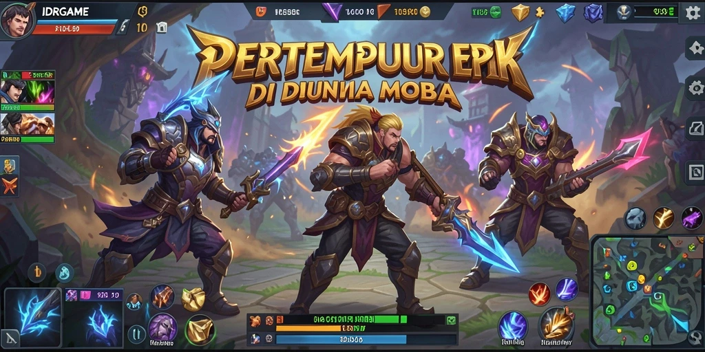 Screenshot IDRGAME menampilkan aksi seru dalam pertempuran MOBA.