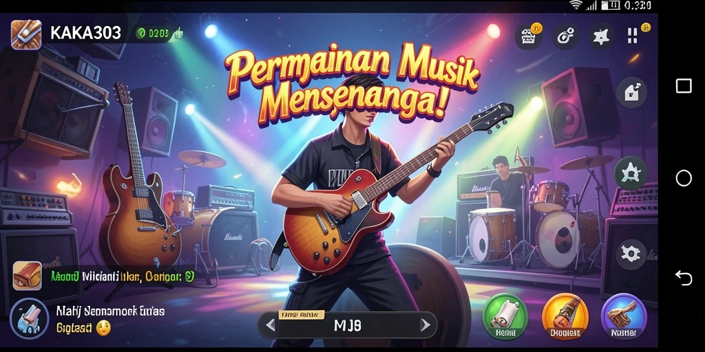 Screenshot gameplay KAKA303 menampilkan interaksi musik yang menyenangkan.