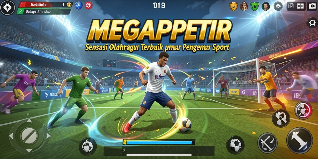 Tampilan gameplay mendebarkan dan kompetitif dalam MEGAPETIR.
