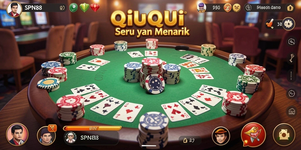 Tangkapan layar gameplay SPN88 yang menampilkan momen seru dalam permainan QiuQiu.