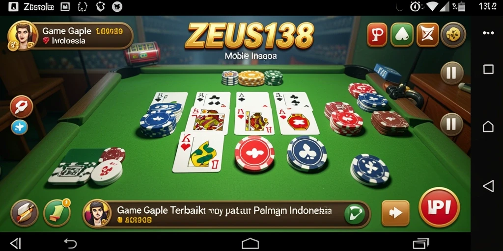 Tampilan gameplay Gaple yang seru dan interaktif di ZEUS138.
