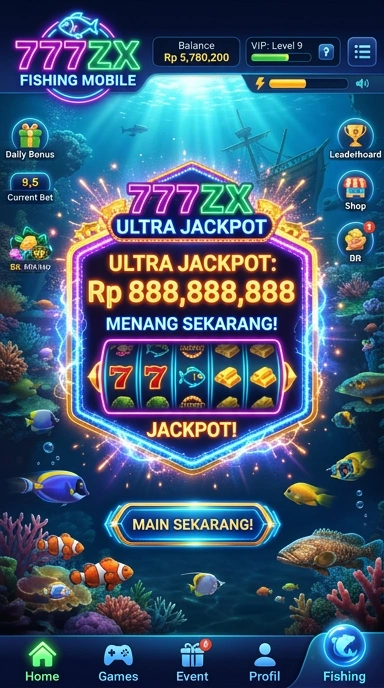 Tampilan utama aplikasi 777zx yang menarik dan mudah dipahami.